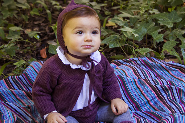 rebeca punto berenjena moda infantil